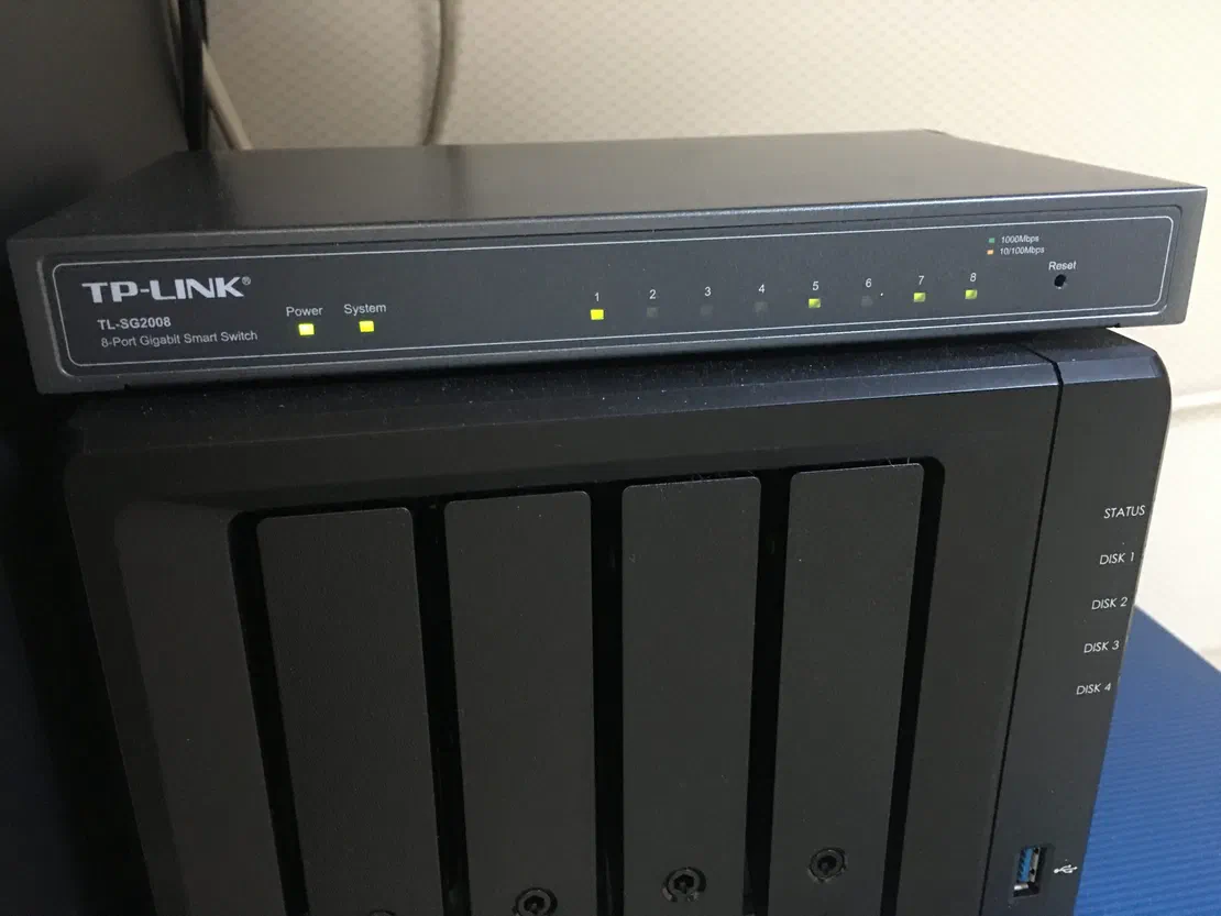 TL-SG2008로 DS918+ 링크통합을 시도했다