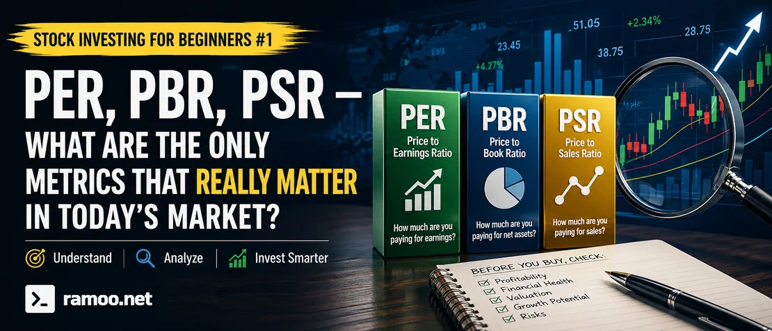 주린이 벗어나기 1탄: PER, PBR, PSR을 읽을 때 놓치기 쉬운 것